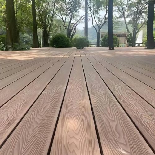 images Classic WPC Decking Durable Outdoor Composite Decking with Natural Wood